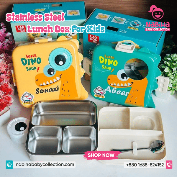 Dino Stainless Steel Lunch Box