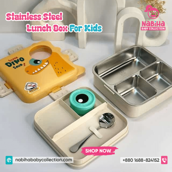 Dino Stainless Steel Lunch Box