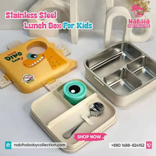 Dino Stainless Steel Lunch Box