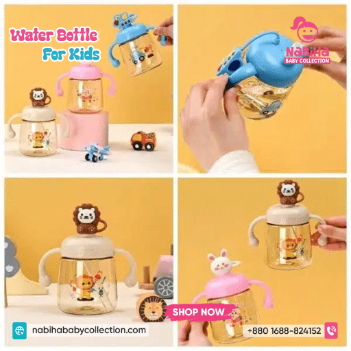 Cartoon Animal Handle Water Bottle 350ml