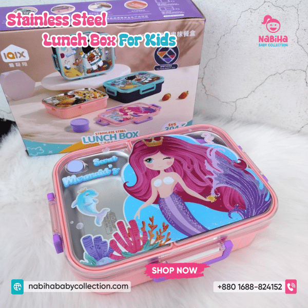 Stainless Steel Cartoon Lunch Box with Compartments