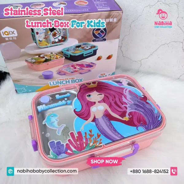 Stainless Steel Cartoon Lunch Box with Compartments