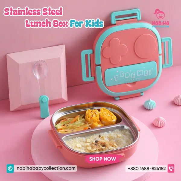 Durable Stainless Steel Kids Bento Lunch Box