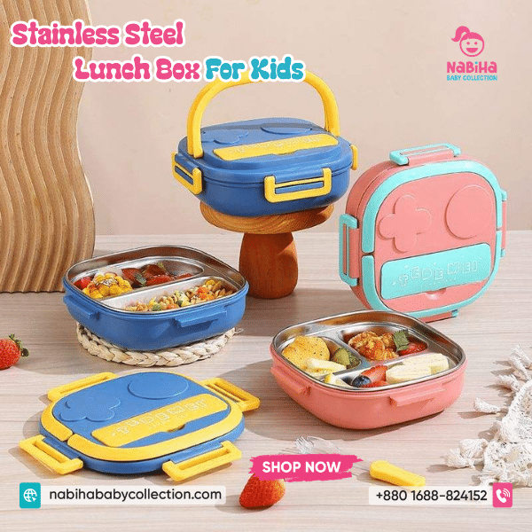 Durable Stainless Steel Kids Bento Lunch Box