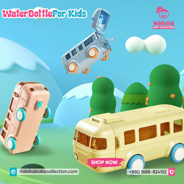 Playful Bus Water Bottle