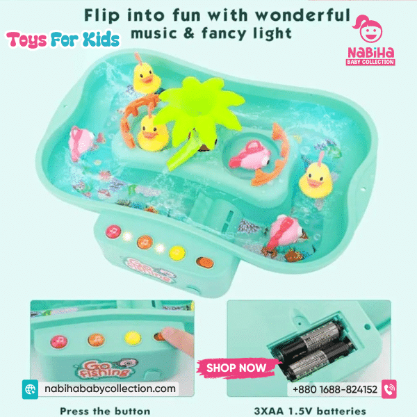 Musical Water Fishing Game for Kids