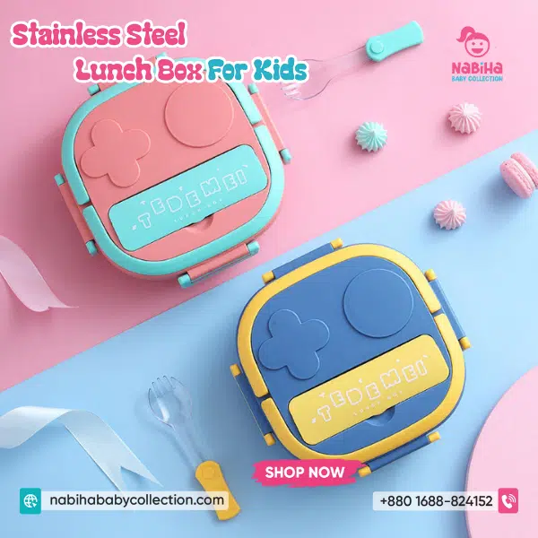Durable Stainless Steel Kids Bento Lunch Box