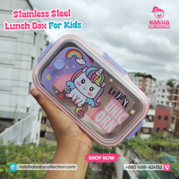 Stainless Steel Kids Lunch Box (Bento-Style)