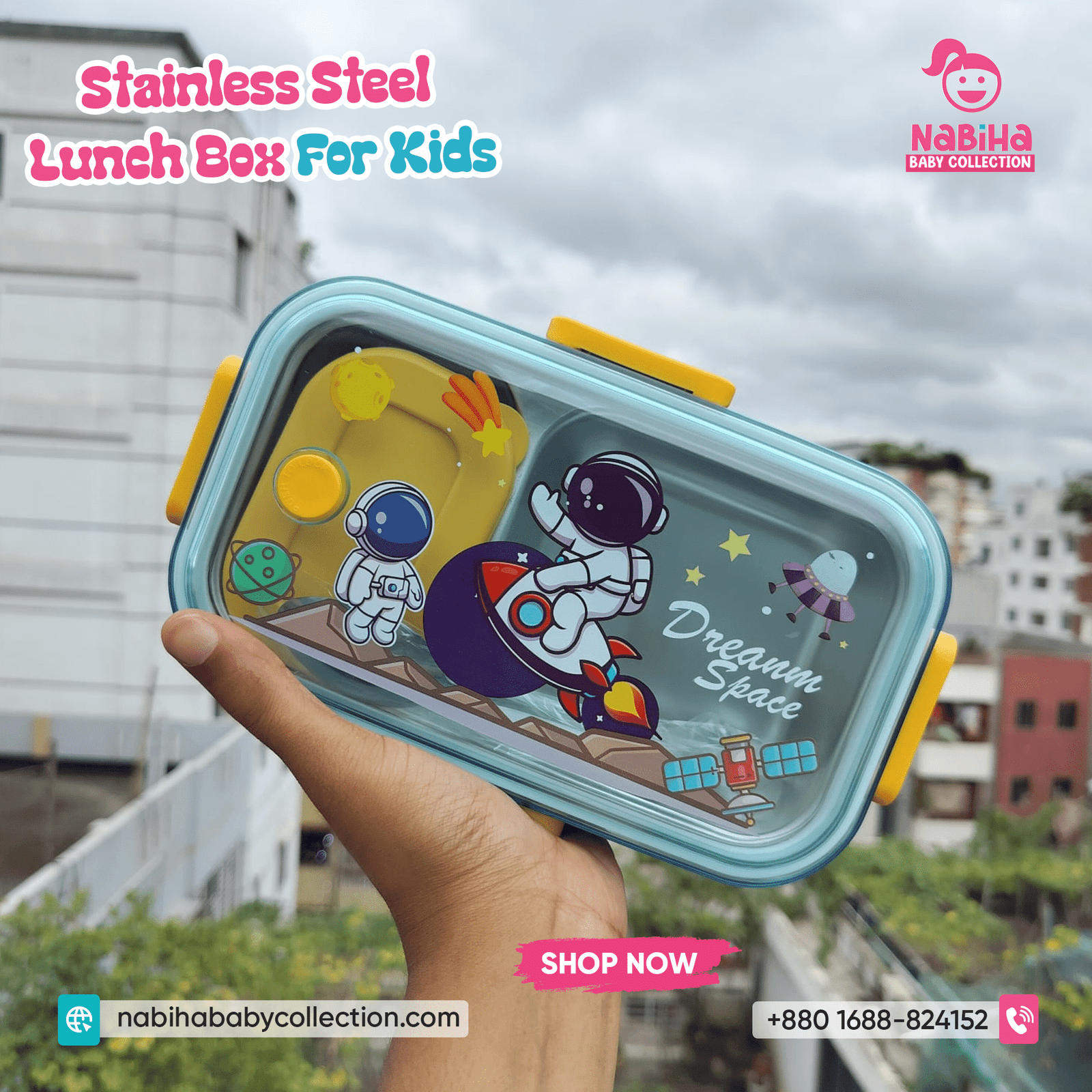 Stainless Steel Kids Lunch Box (Bento-Style)