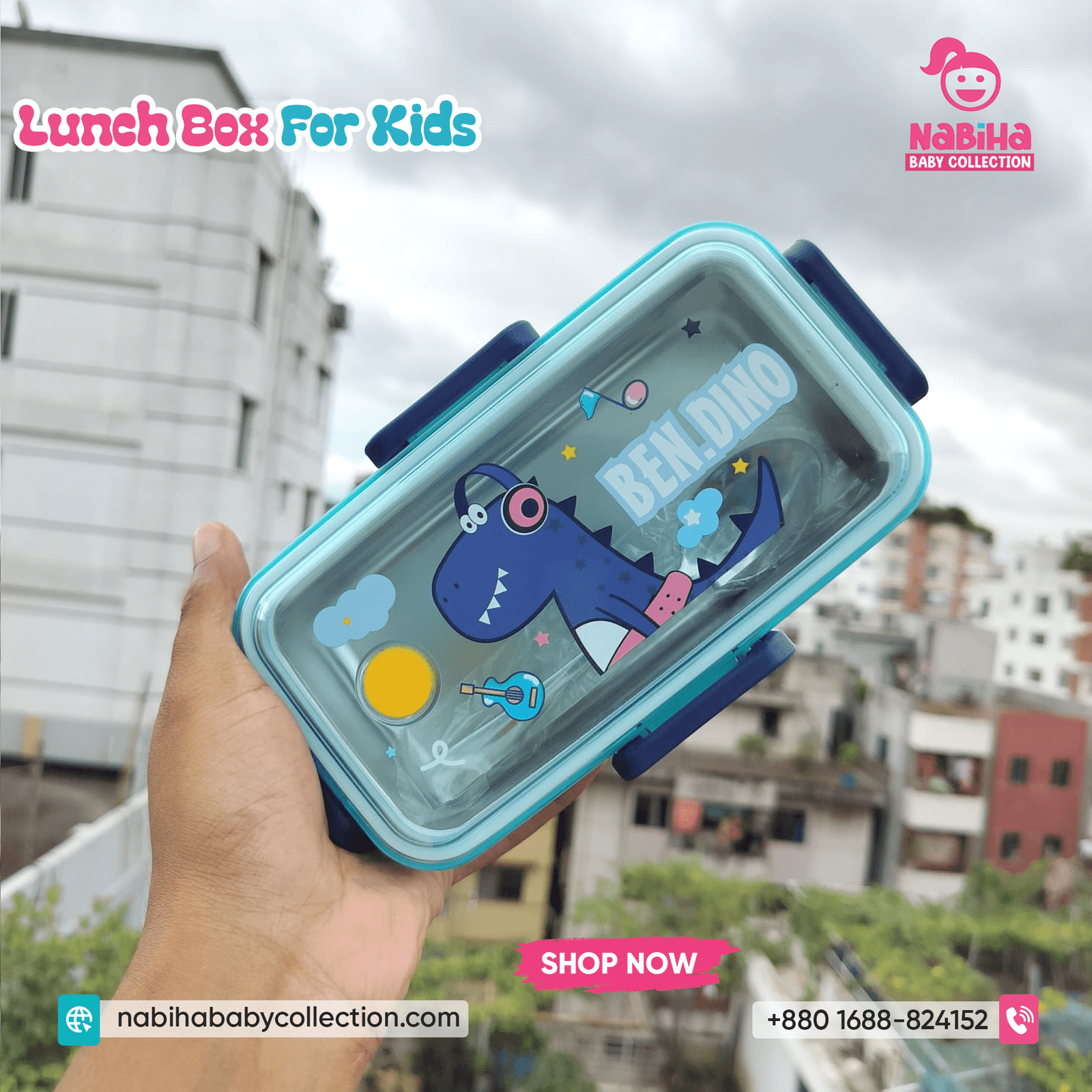 Stainless Steel Kids Lunch Box (Bento-Style)