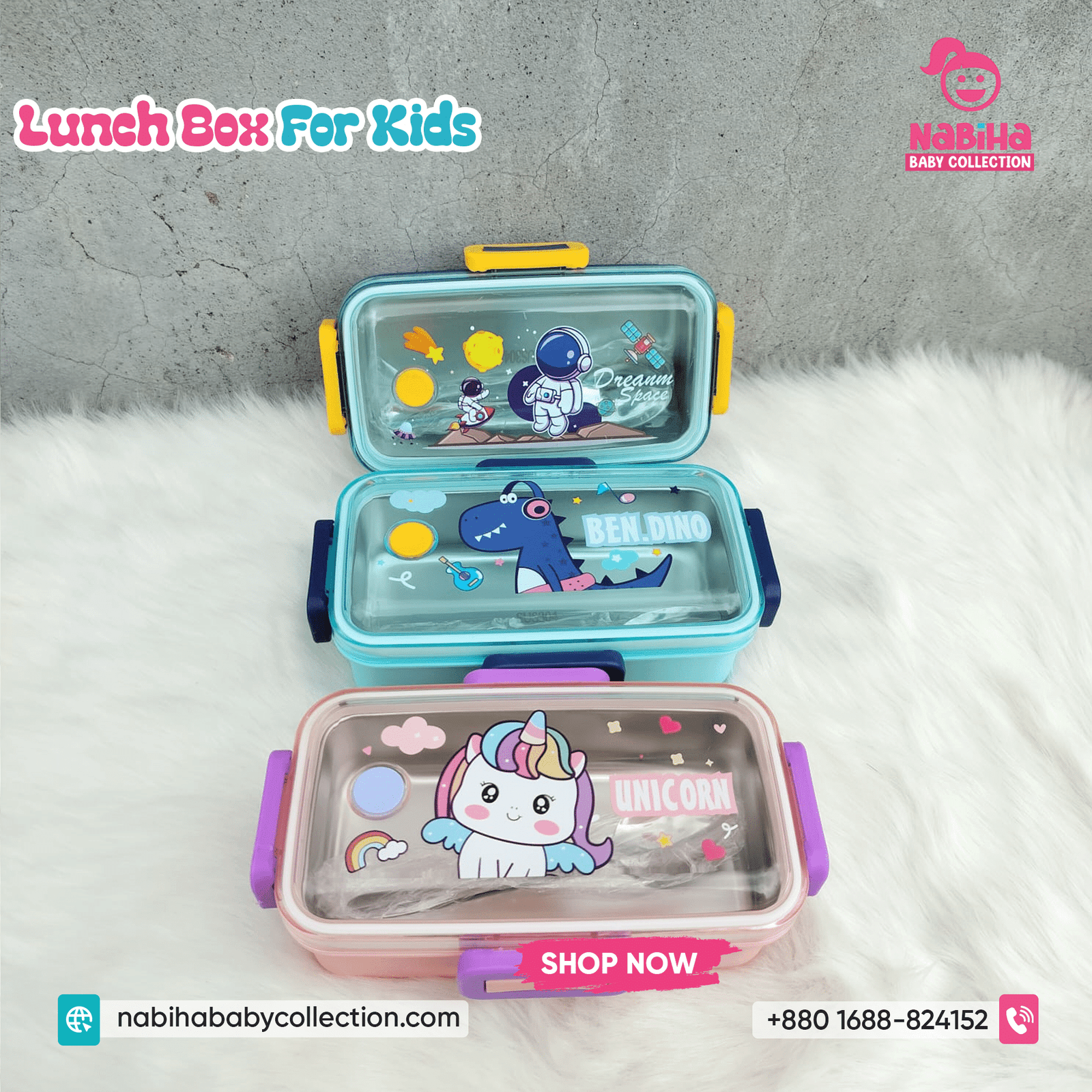 Stainless Steel Kids Lunch Box (Bento-Style)
