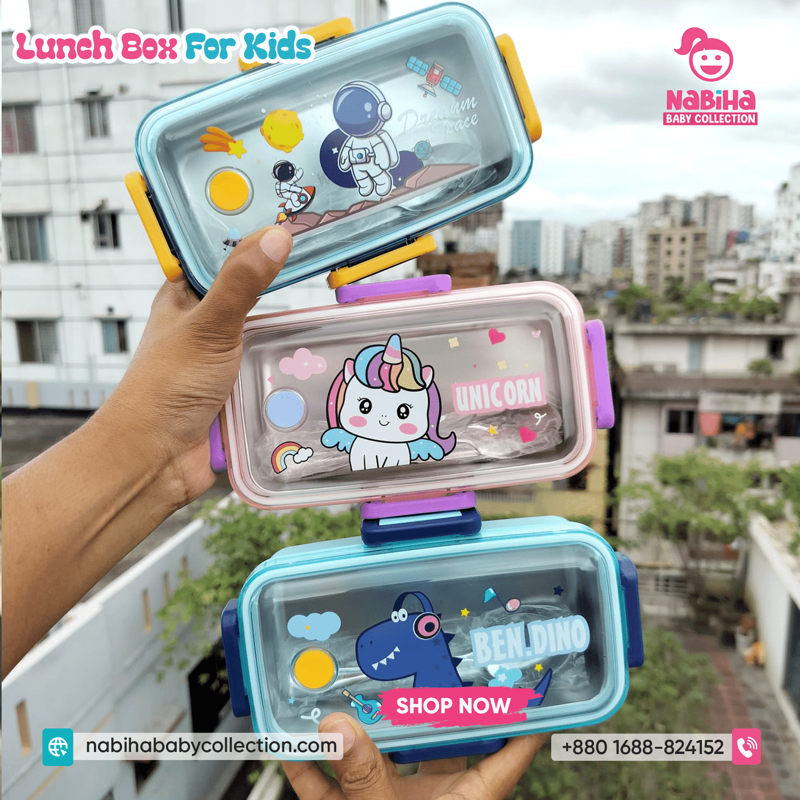 Stainless Steel Kids Lunch Box (Bento-Style)