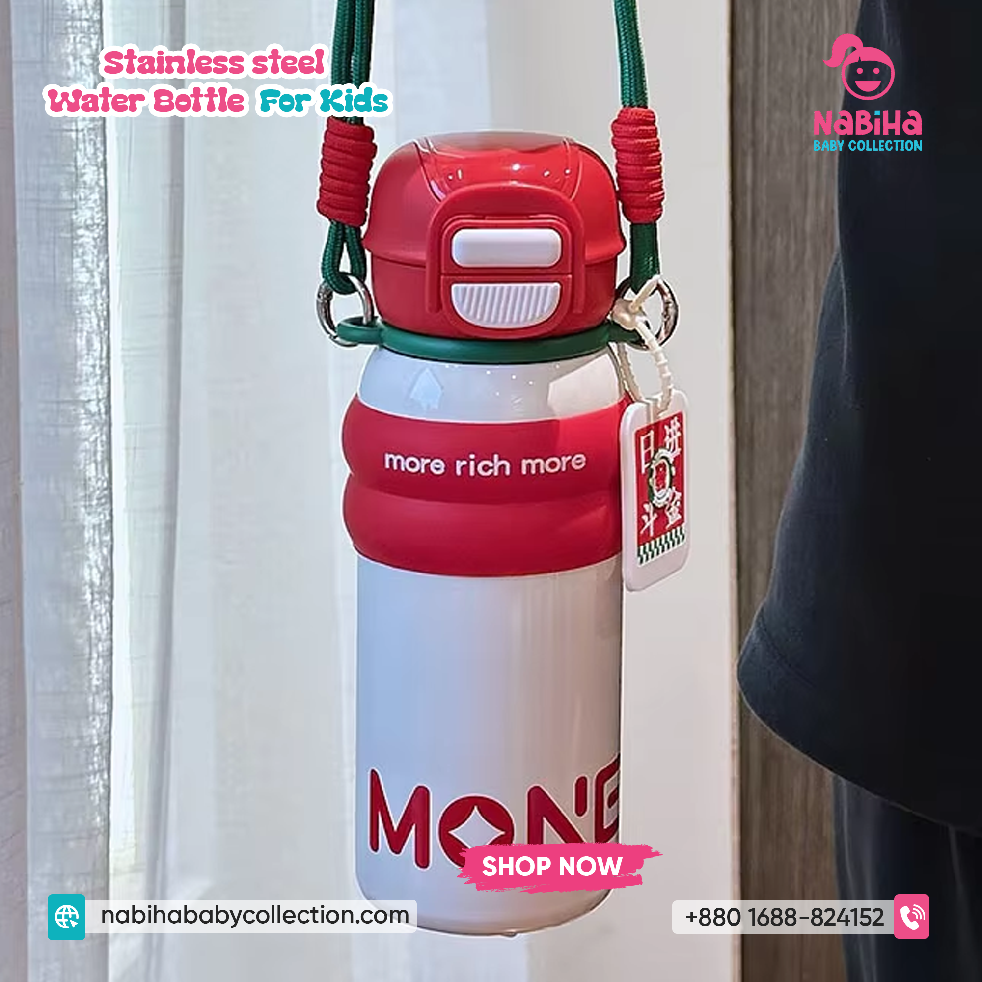 Short descriptionTitle: Kids Insulated Stainless Steel Water Bottle — 600 ml, Flip‑Lock Straw Lid, Stylish Designs