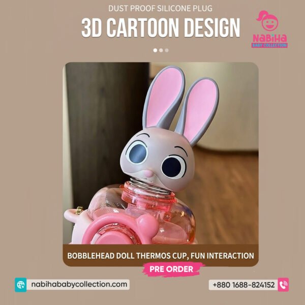 Cute Bobblehead Thermos Bottle (550ml)