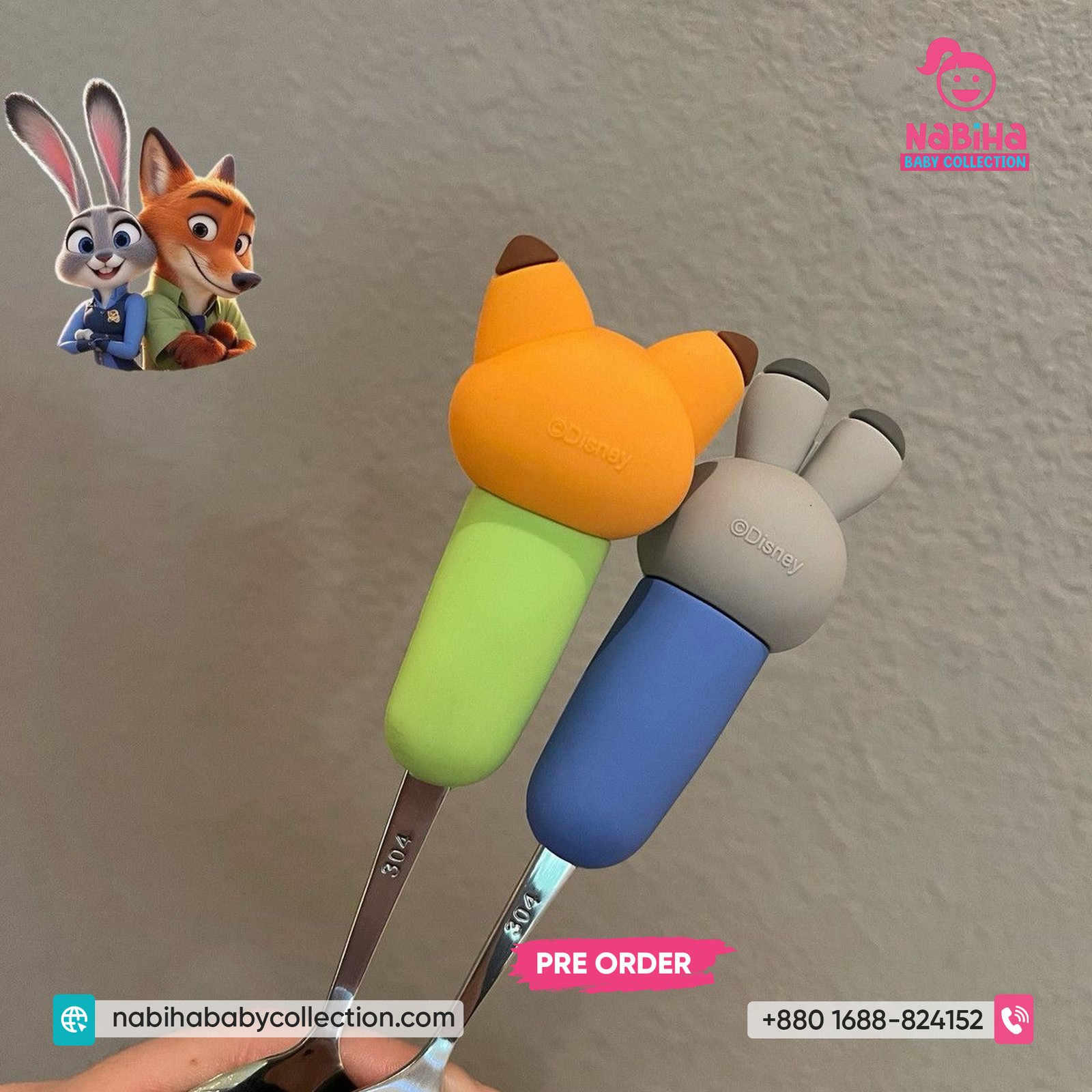 Disney Character Spoon & Fork Set