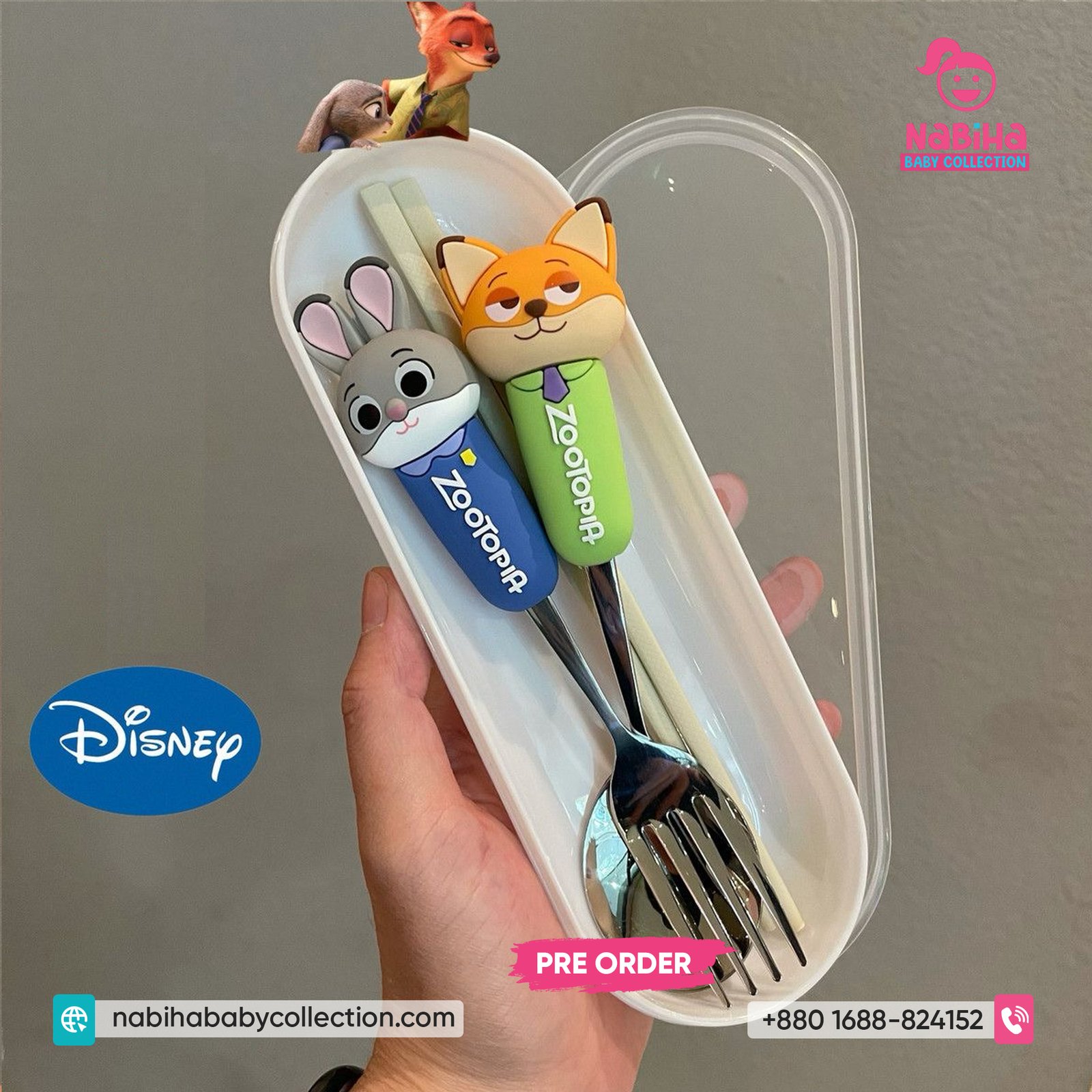 Disney Character Spoon & Fork Set