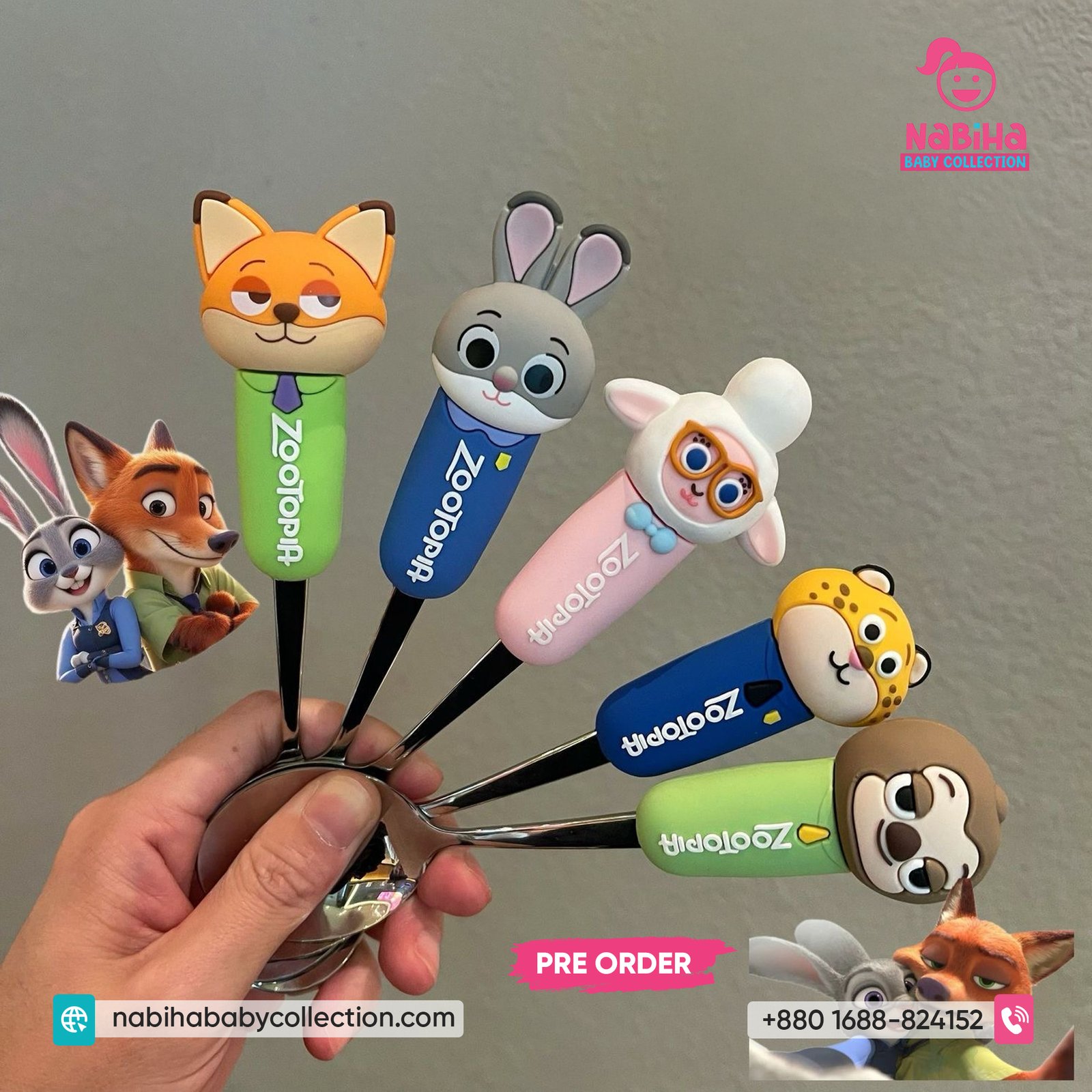 Disney Character Spoon & Fork Set
