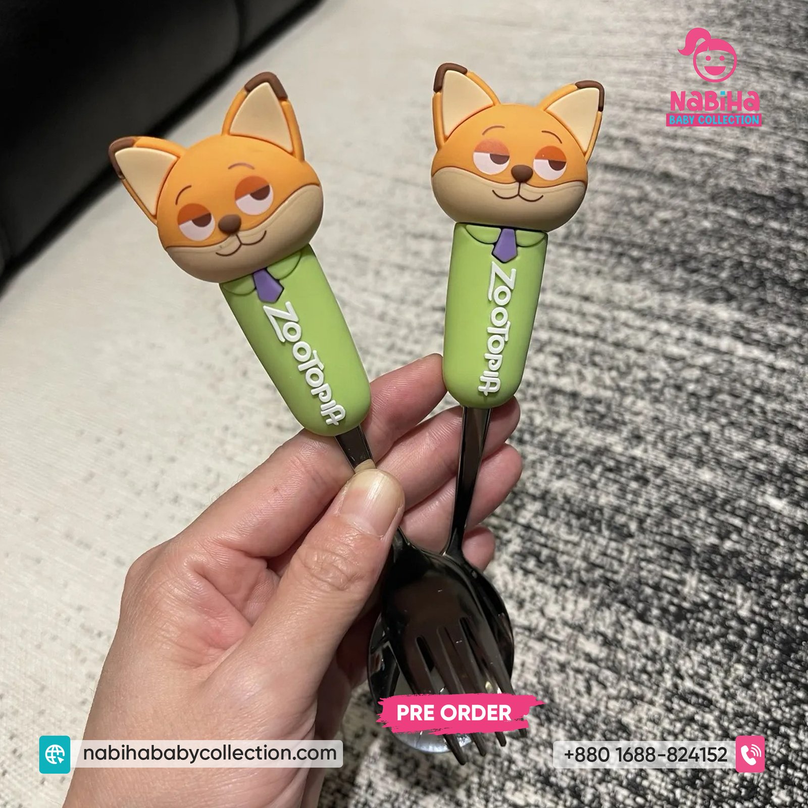 Disney Character Spoon & Fork Set