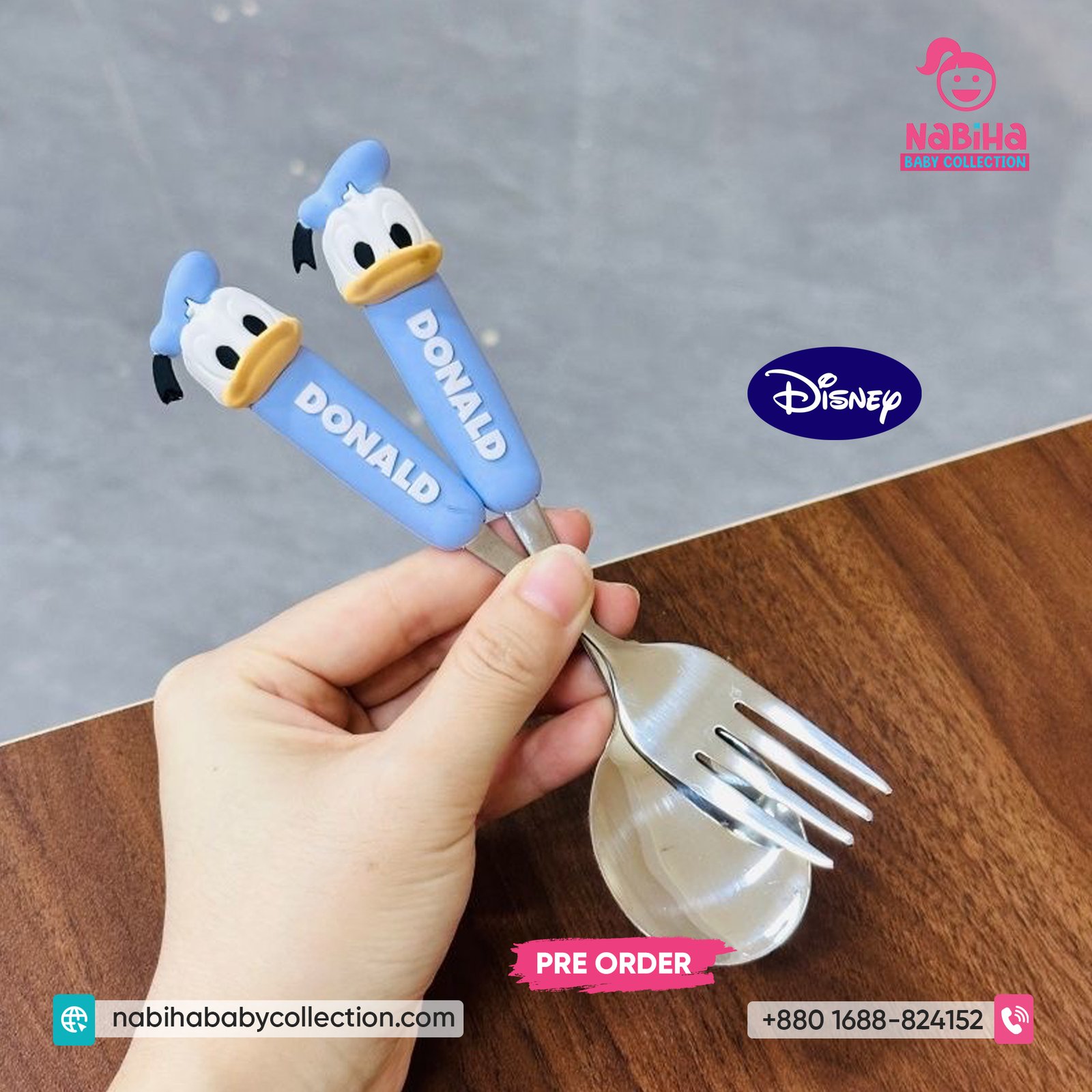 Disney Character Spoon & Fork Set