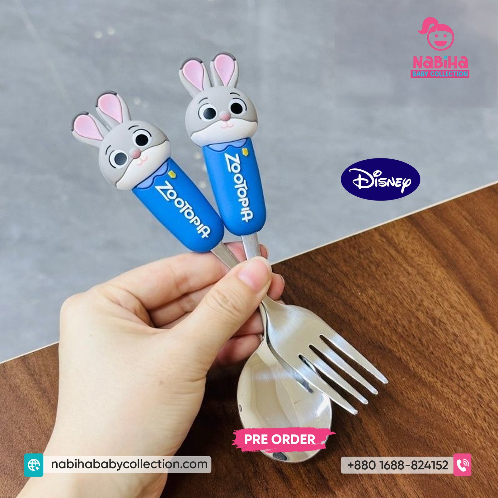Disney Character Spoon & Fork Set