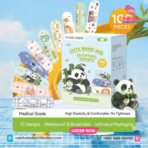 YIMED Cute Cartoon Waterproof Medical Band-Aid (100 Pcs/Box)