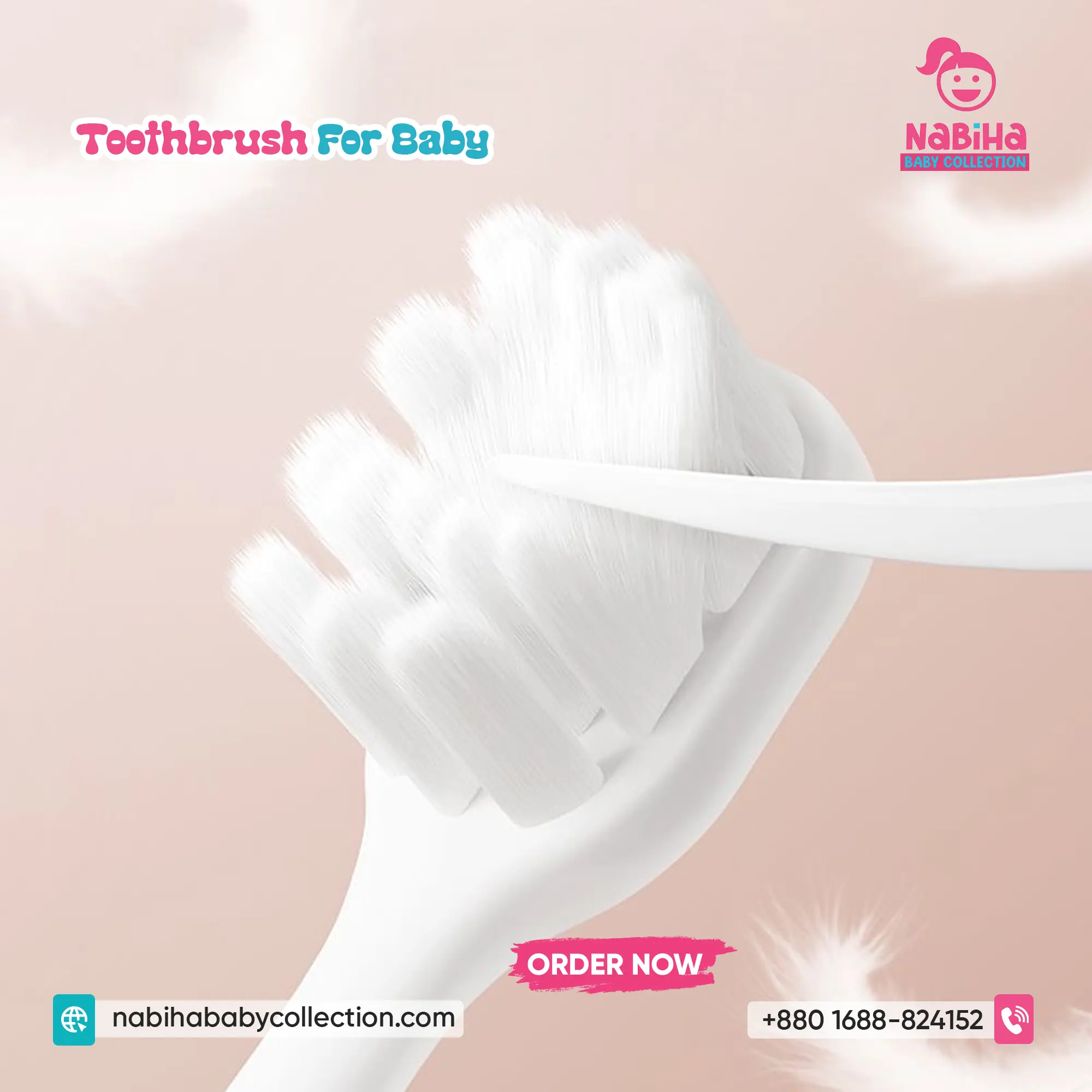 Cute 3D Cartoon Soft Baby Toothbrush