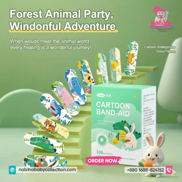 Cofoe Cute Cartoon Waterproof Medical Band-Aid (100 Pcs/Box)