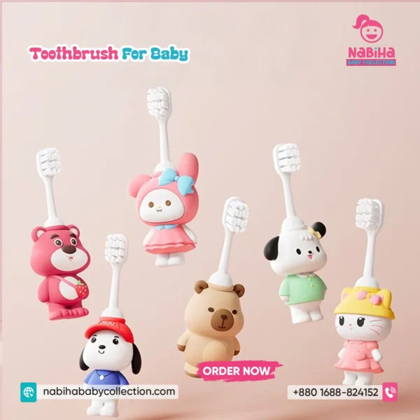 Cute 3D Cartoon Soft Baby Toothbrush