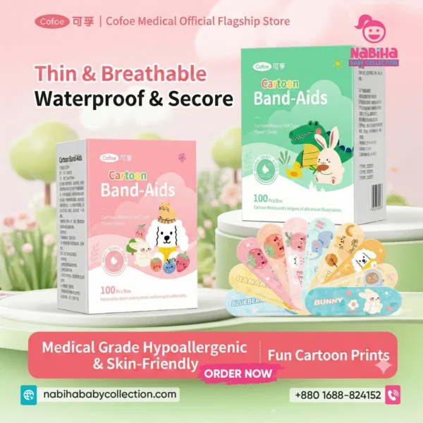 Cofoe Cute Cartoon Waterproof Medical Band-Aid (100 Pcs/Box)