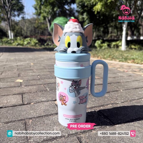 Tom & Jerry 3D Character Large Capacity Sipper Bottle (800ml)