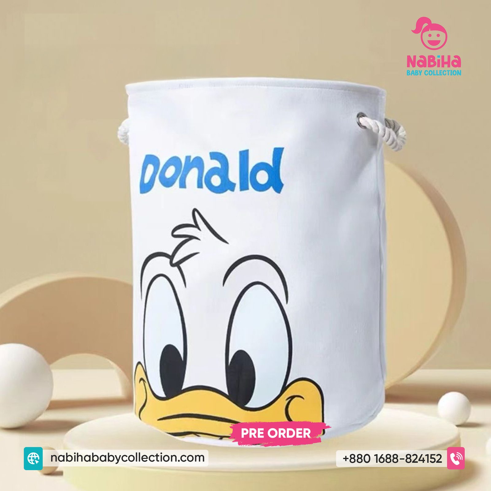 Cute Cartoon Laundry & Toy Storage Basket