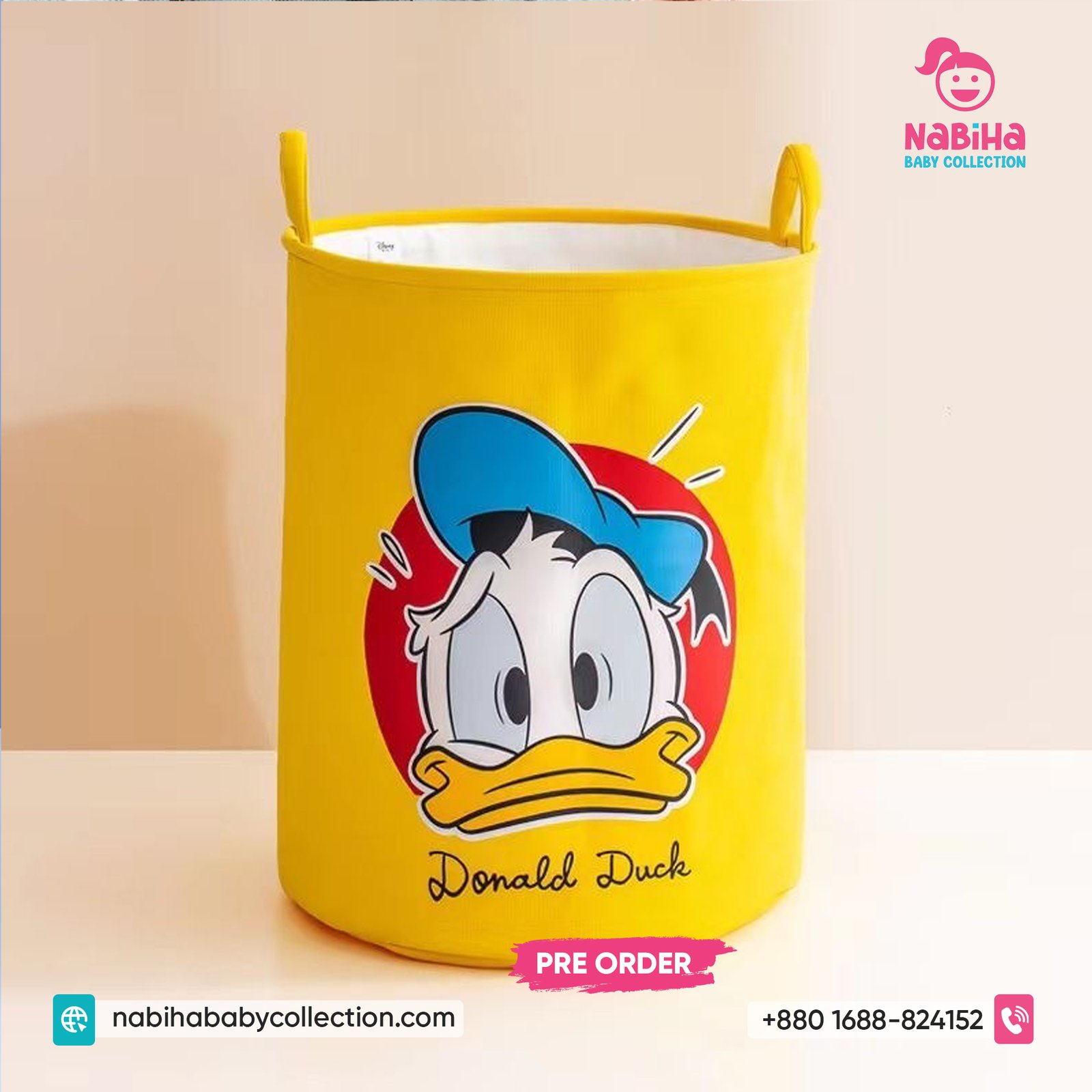 Cute Cartoon Laundry & Toy Storage Basket