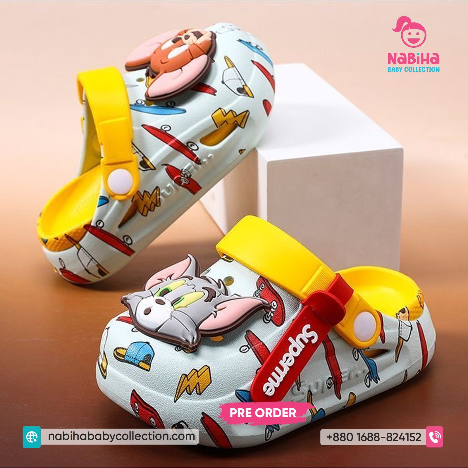 Tom & Jerry 3D Cartoon Kids Clogs