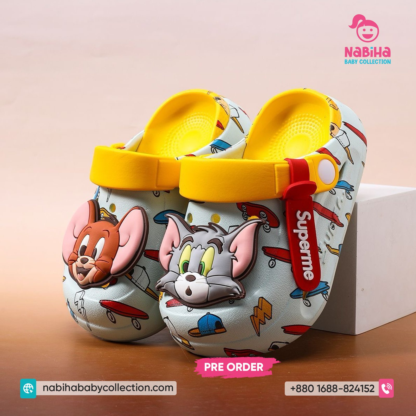 Tom & Jerry 3D Cartoon Kids Clogs