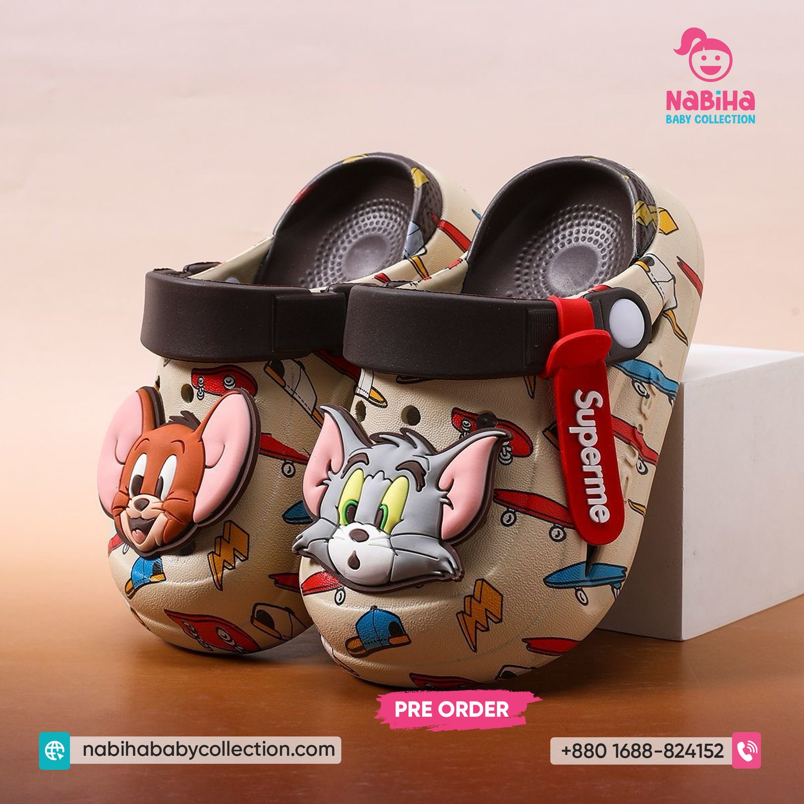 Tom & Jerry 3D Cartoon Kids Clogs