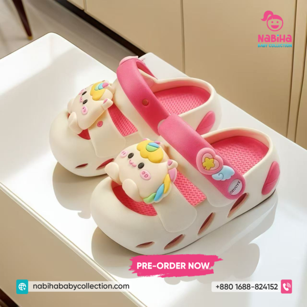 Premium 3D Unicorn Soft-Sole Comfort Clogs for Toddlers