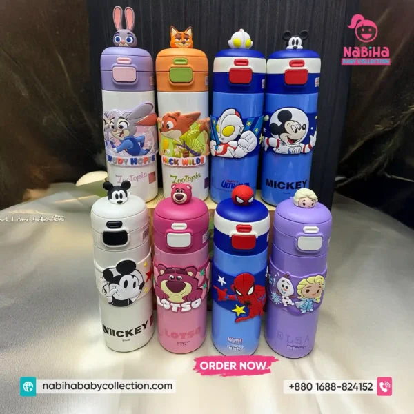 Disney & Marvel 3D Character Premium Water Bottle-500ml