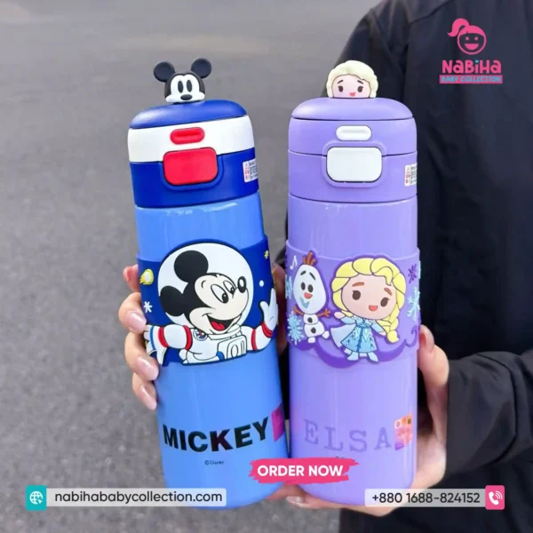 Disney & Marvel 3D Character Premium Water Bottle-500ml