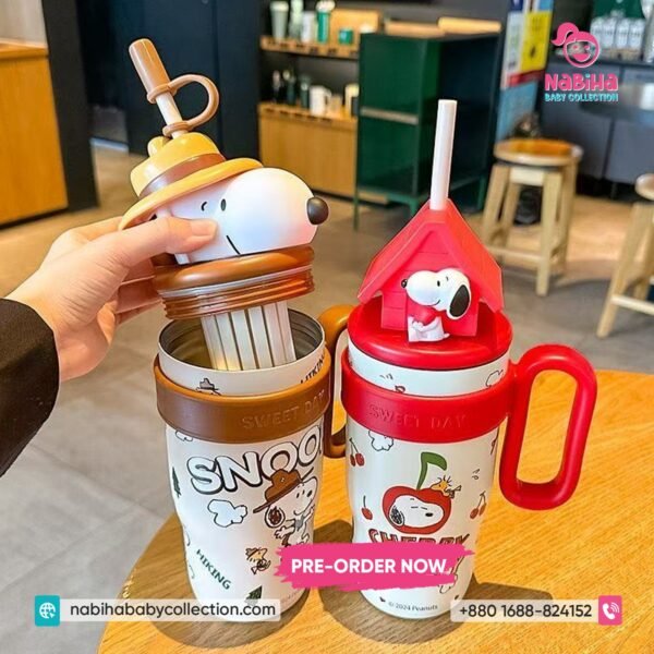Snoopy 3D Character Large Capacity Sipper Bottle (800ml)