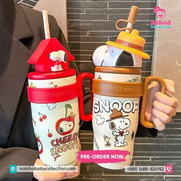 Snoopy 3D Character Large Capacity Sipper Bottle (800ml)