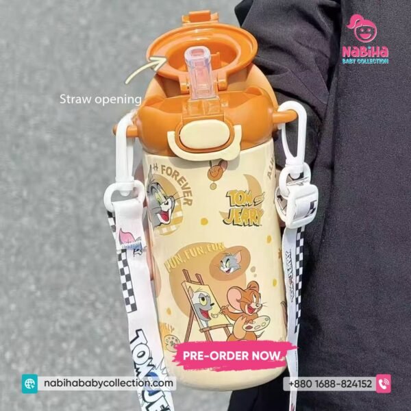 Tom & Jerry 3D Character Large Capacity Sipper Bottle 800ml