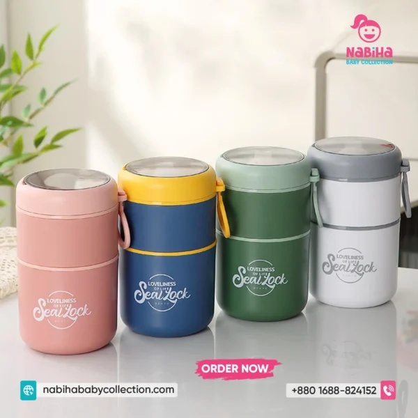 Premium Stainless Steel 2-Tier Thermal Bento Box (780ml)