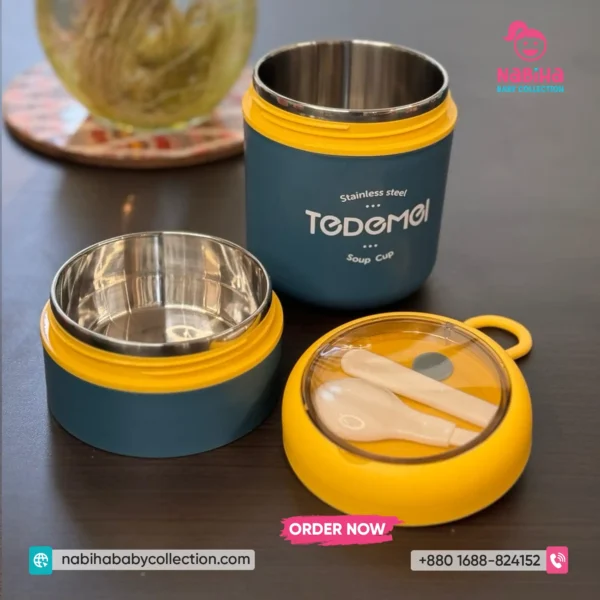 Todemi Stainless Steel Soup Cup (530ml–750ml) – Insulated Leak Proof Food Jar