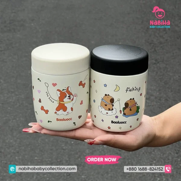 Cute Animal Theme Mini Thermal Coffee & Soup Cup (260ml)