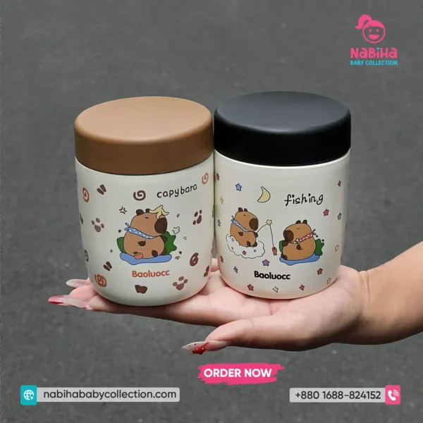 Cute Animal Theme Mini Thermal Coffee & Soup Cup (260ml)