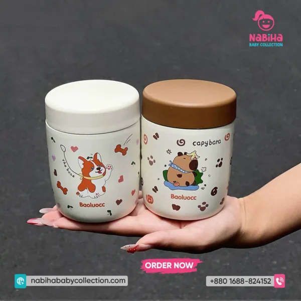Cute Animal Theme Mini Thermal Coffee & Soup Cup (260ml)