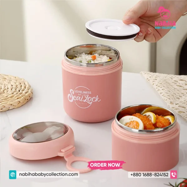 Premium Stainless Steel 2-Tier Thermal Bento Box (780ml)