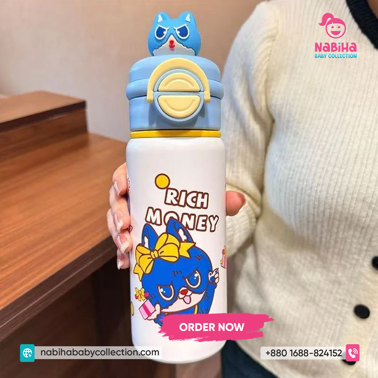 Cute Cartoon Kids Water Bottle