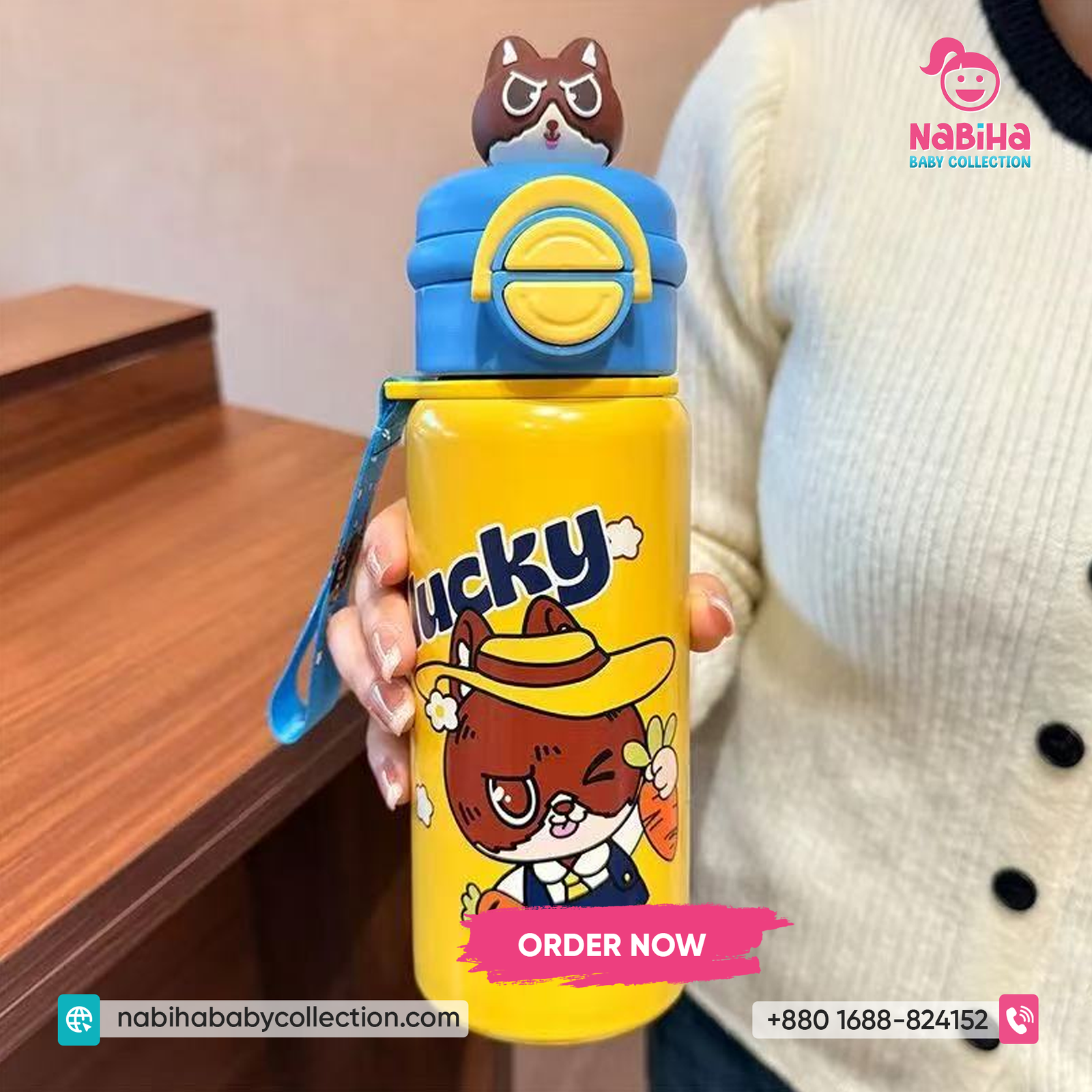 Cute Cartoon Kids Water Bottle