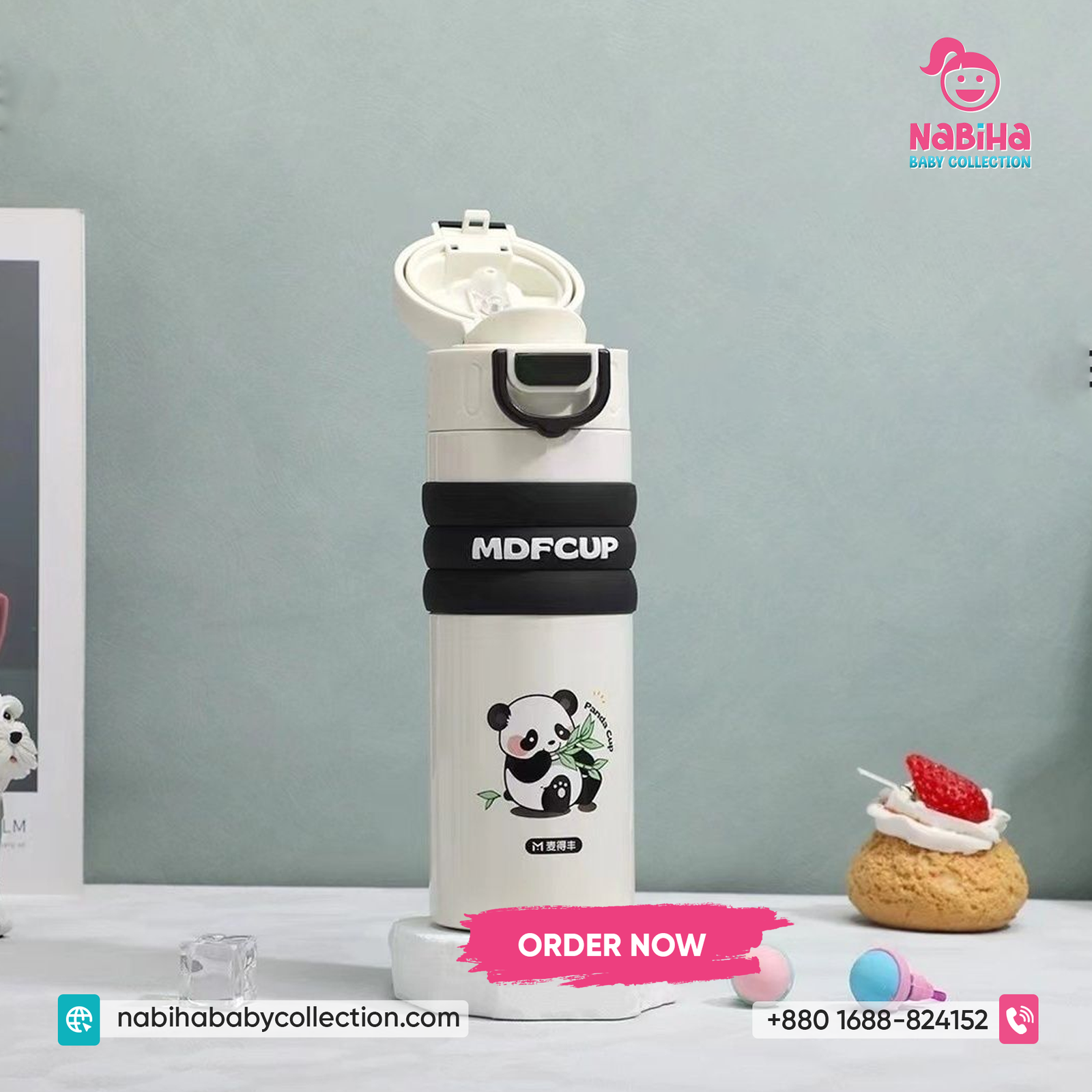 MDFCUP Cartoon Kids Insulated Water Bottle
